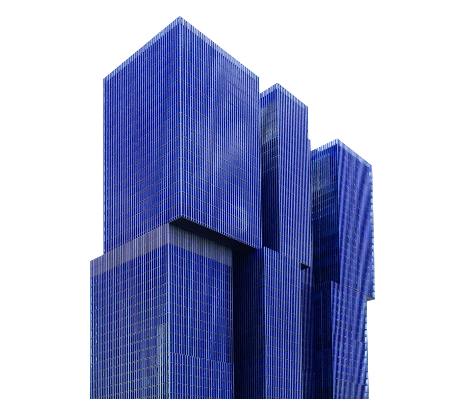 Modern blue glass towers