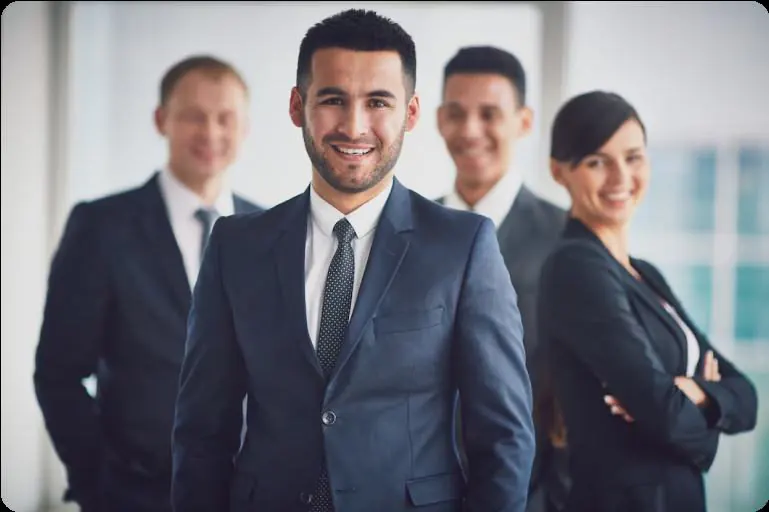 Group of agents in suits
